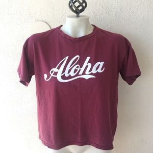 Boutique | Maroon Aloha Shirt Med.